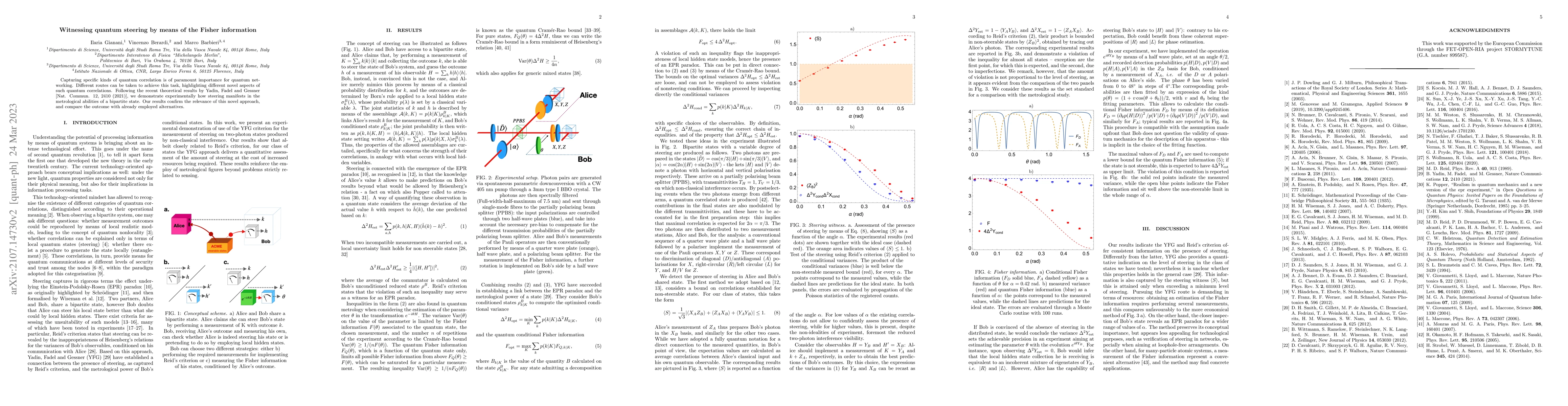Thumbnail for Witnessing quantum steering by means of the Fisher information