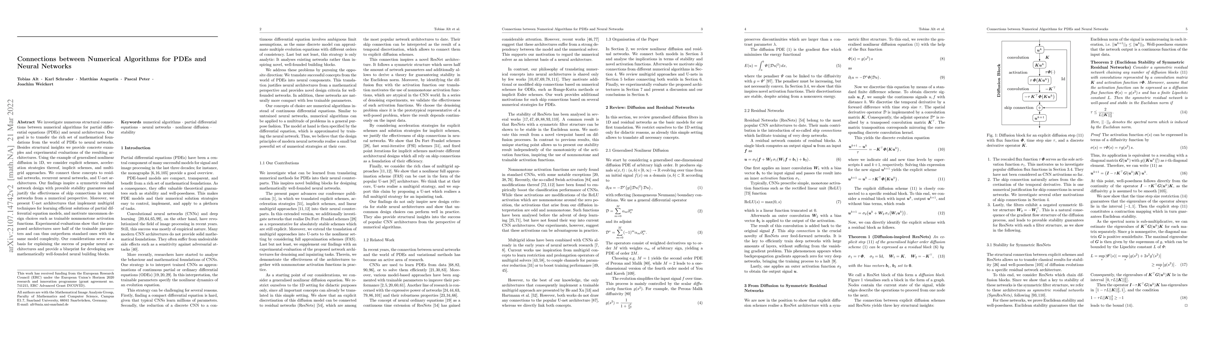 Thumbnail for Connections between Numerical Algorithms for PDEs and Neural Networks