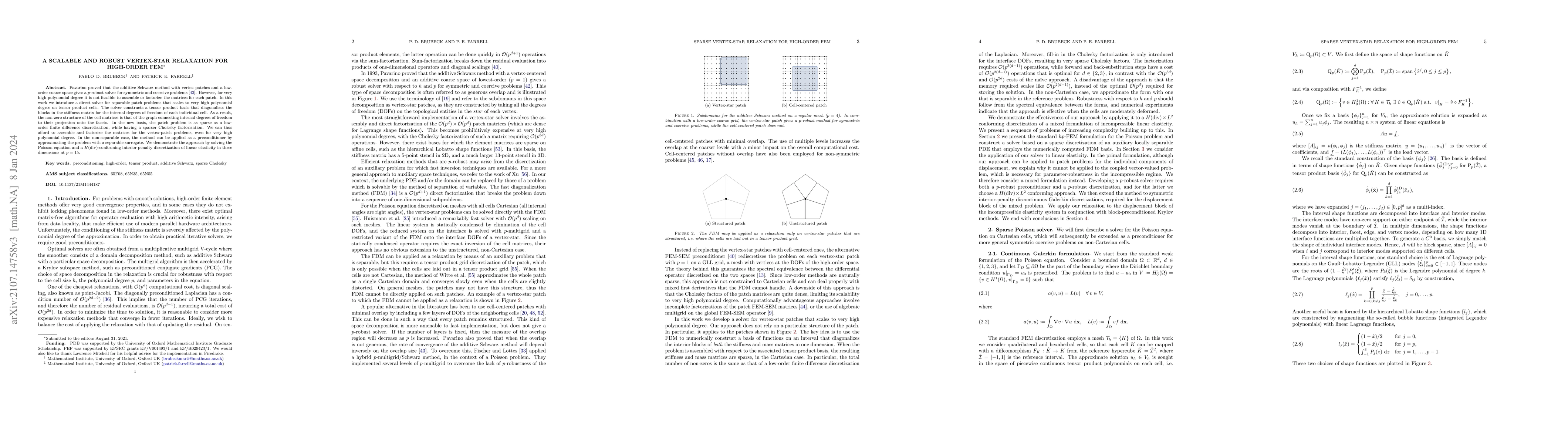 Thumbnail for A scalable and robust vertex-star relaxation for high-order FEM