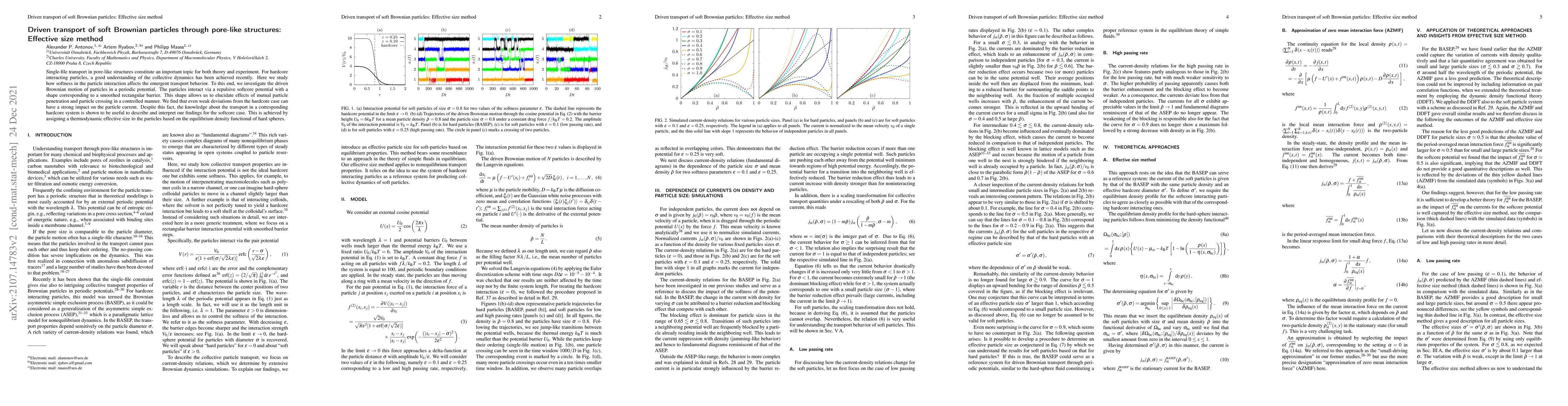 Thumbnail for Driven transport of soft Brownian particles through pore-like
  structures: Effective size method