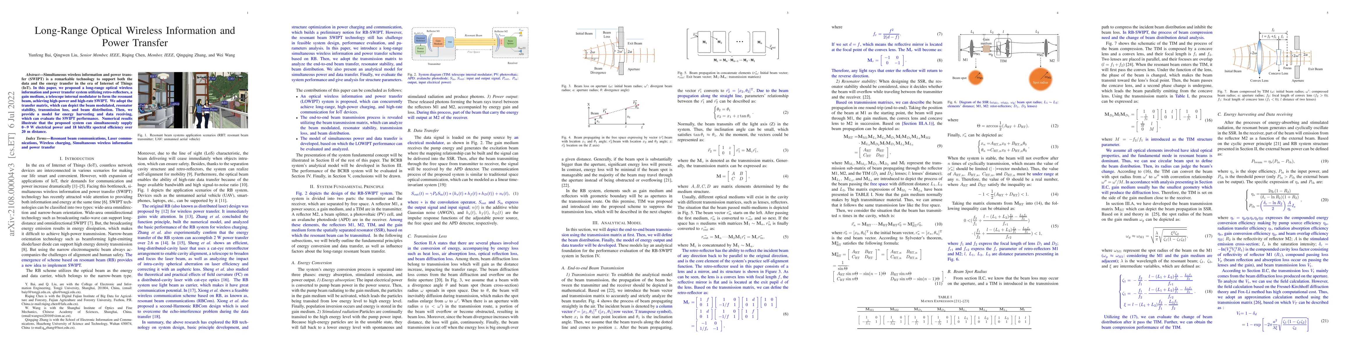 Thumbnail for Long-Range Optical Wireless Information and Power Transfer