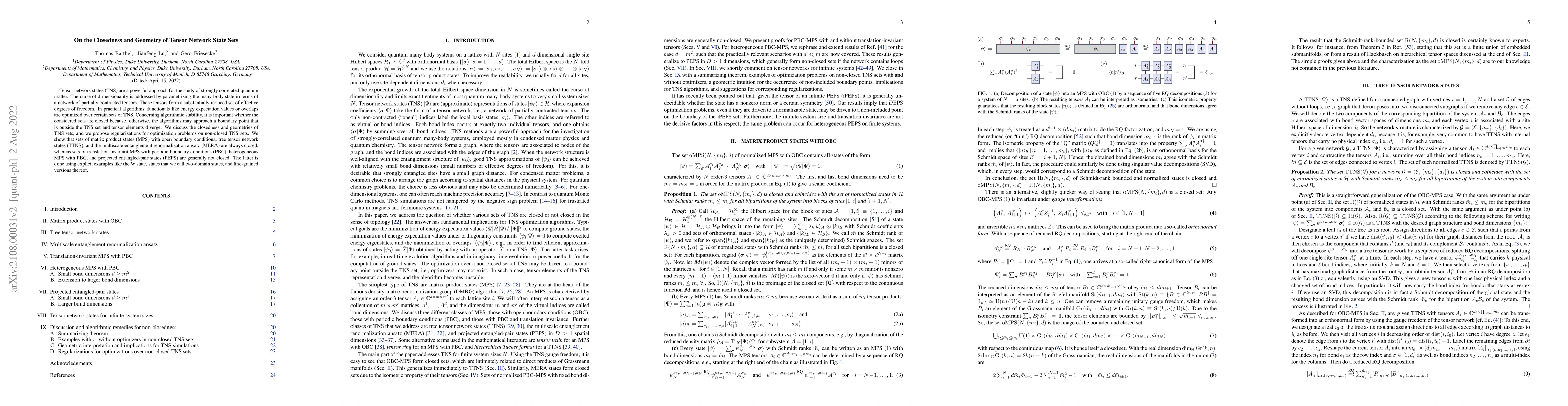 Thumbnail for On the closedness and geometry of tensor network state sets