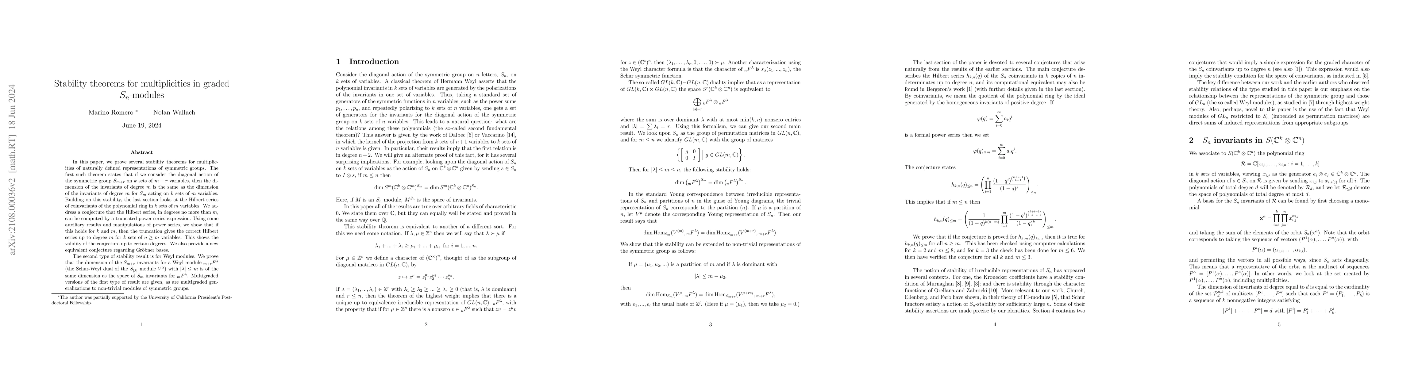Thumbnail for Stability theorems for multiplicities in graded $S_n$-modules