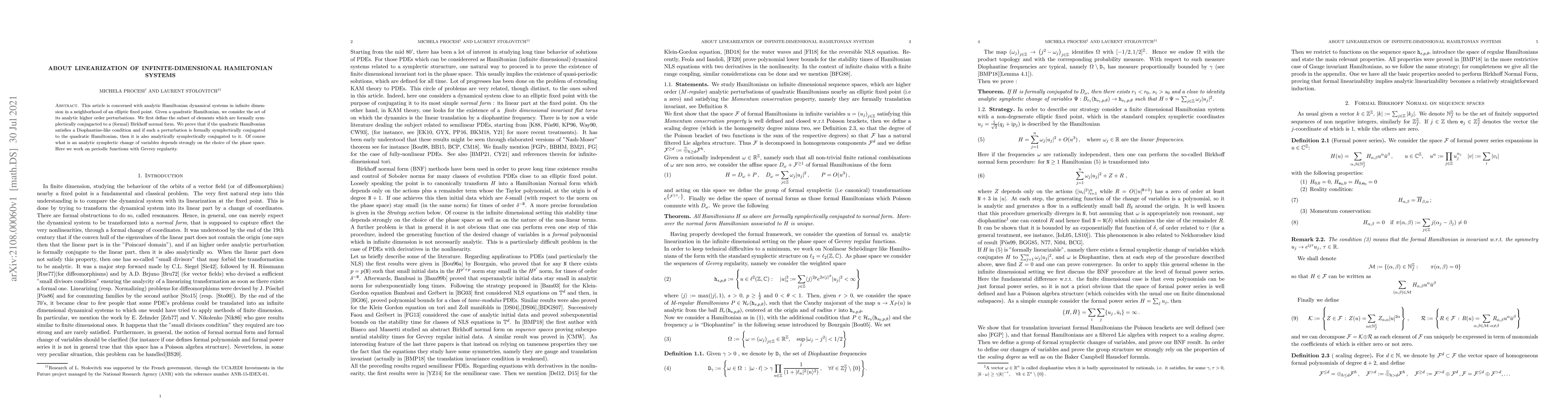 Thumbnail for About linearization of infinite-dimensional Hamiltonian systems