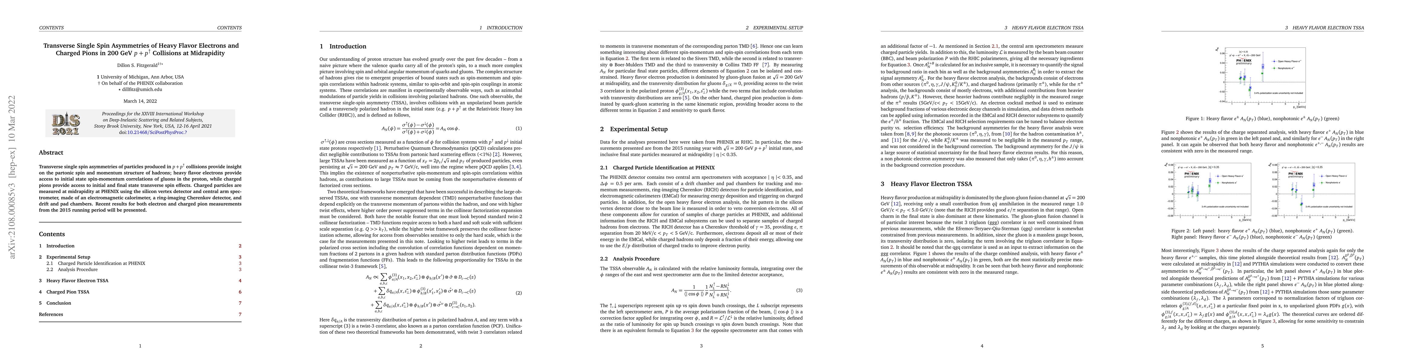 Thumbnail for Transverse Single Spin Asymmetries of Heavy Flavor Electrons and Charged
  Pions in 200 GeV $p+p^{\uparrow}$ Collisions at Midrapidity