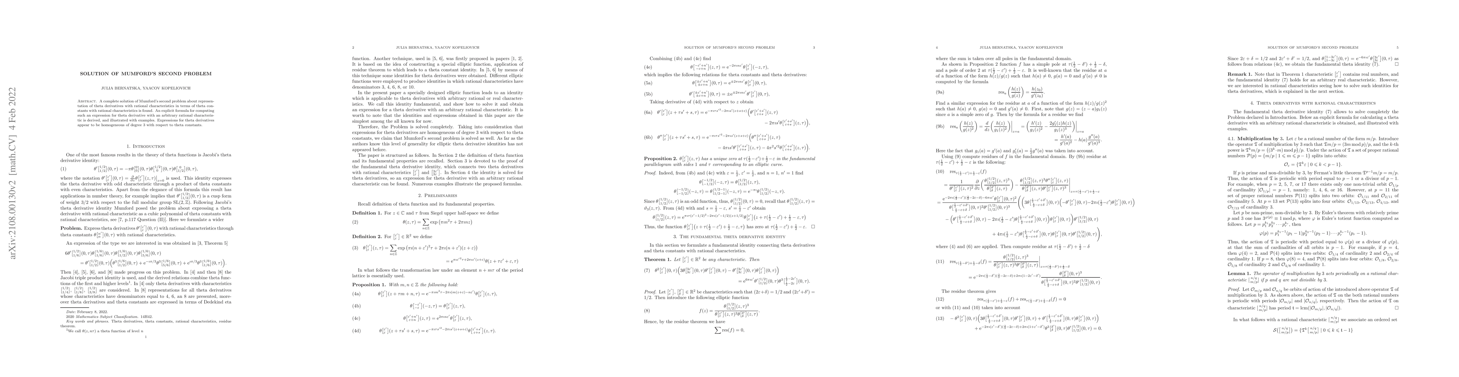 Thumbnail for Solution of Mumford's second problem