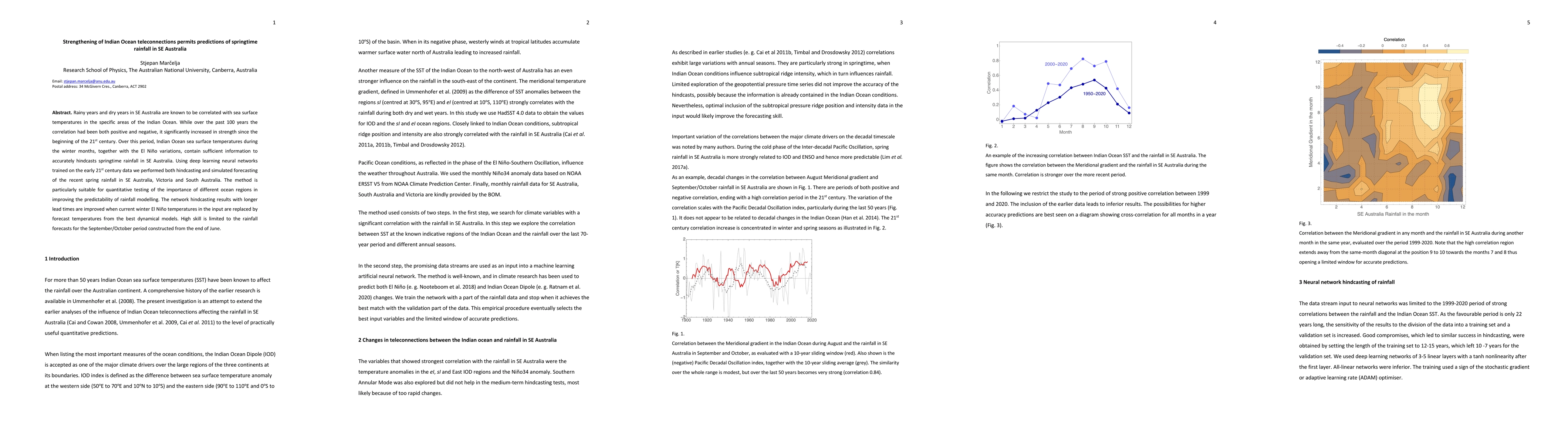 Thumbnail for Strengthening of Indian Ocean teleconnections permits predictions of
  springtime rainfall in SE Australia