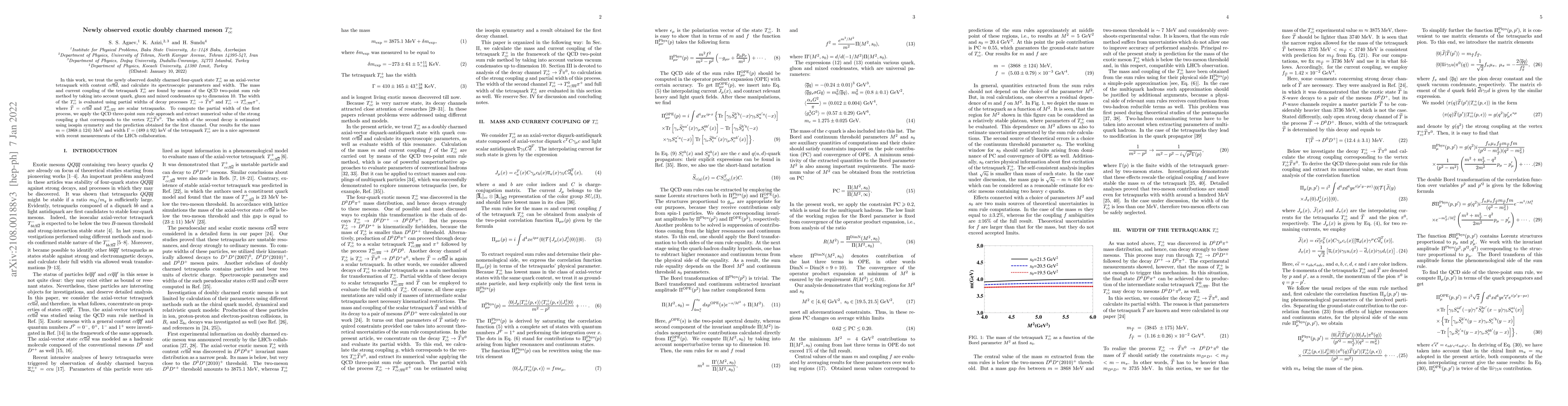Thumbnail for Newly observed exotic doubly charmed meson $T^{+}_{cc}$