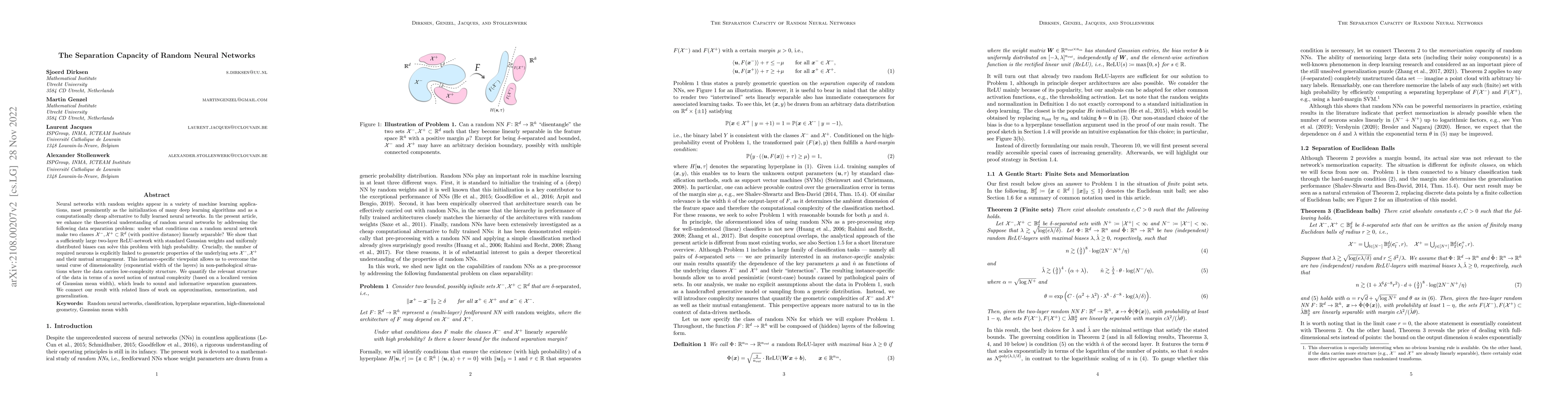 Thumbnail for The Separation Capacity of Random Neural Networks