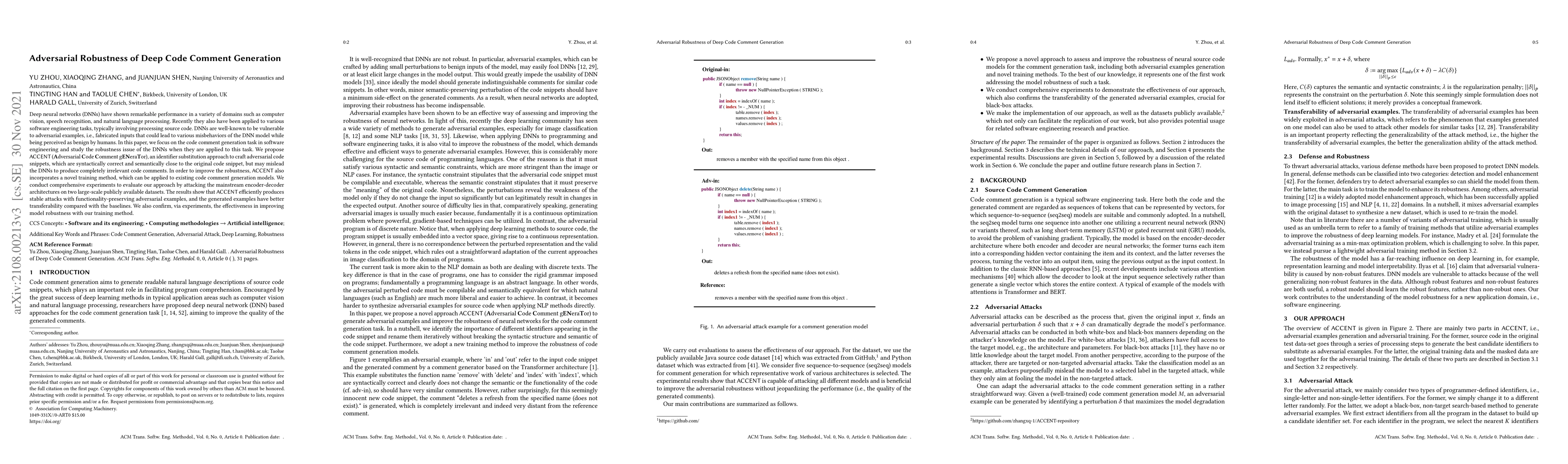 Thumbnail for Adversarial Robustness of Deep Code Comment Generation