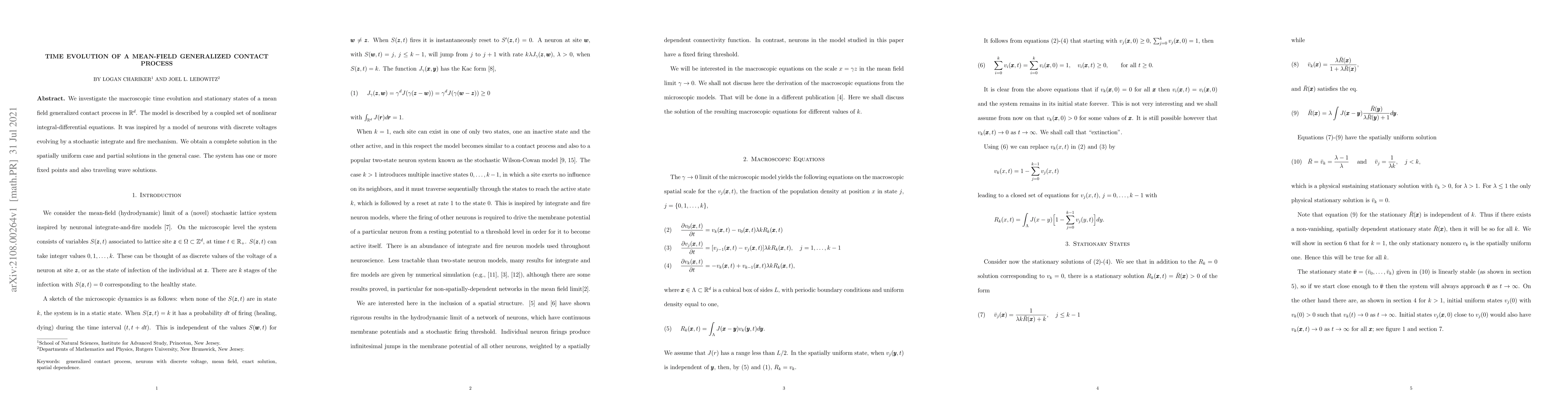 Thumbnail for Time evolution of a mean-field generalized contact process