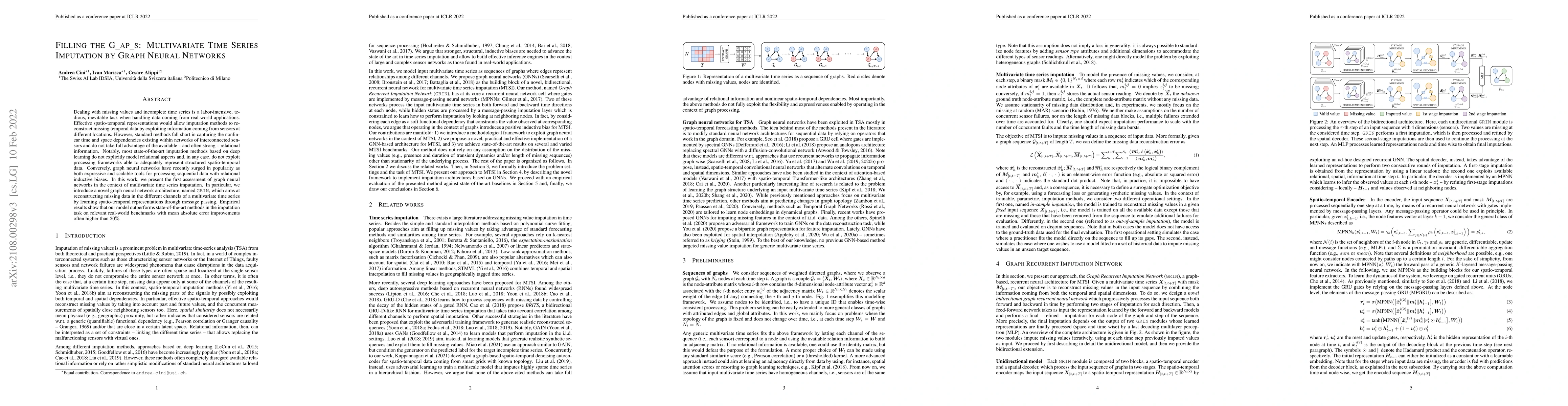 Thumbnail for Filling the G_ap_s: Multivariate Time Series Imputation by Graph Neural
  Networks
