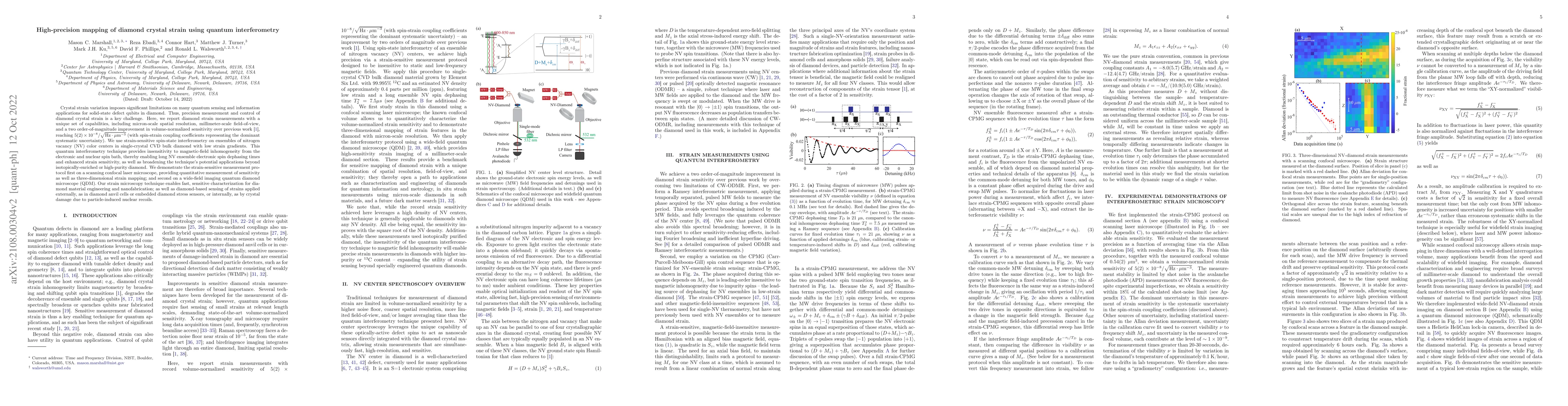 Thumbnail for High-precision mapping of diamond crystal strain using quantum
  interferometry
