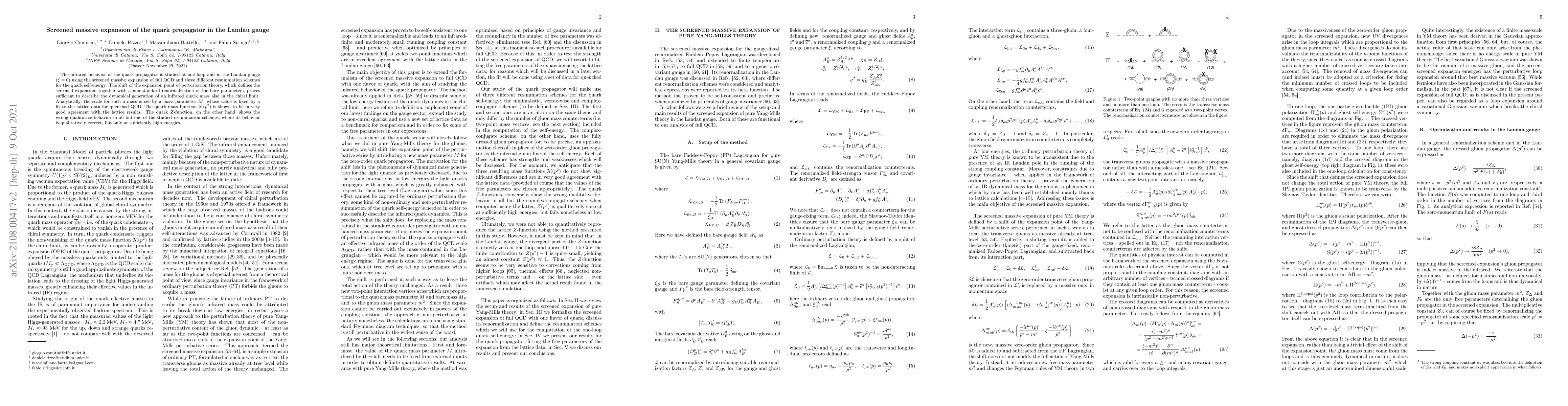 Thumbnail for Screened massive expansion of the quark propagator in the Landau gauge