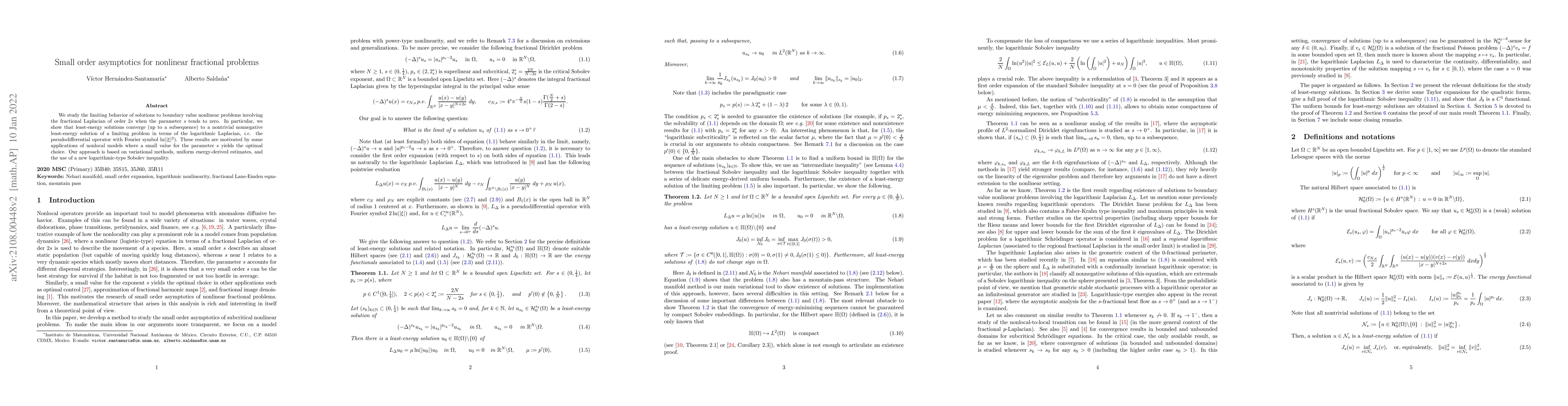 Thumbnail for Small order asymptotics for nonlinear fractional problems