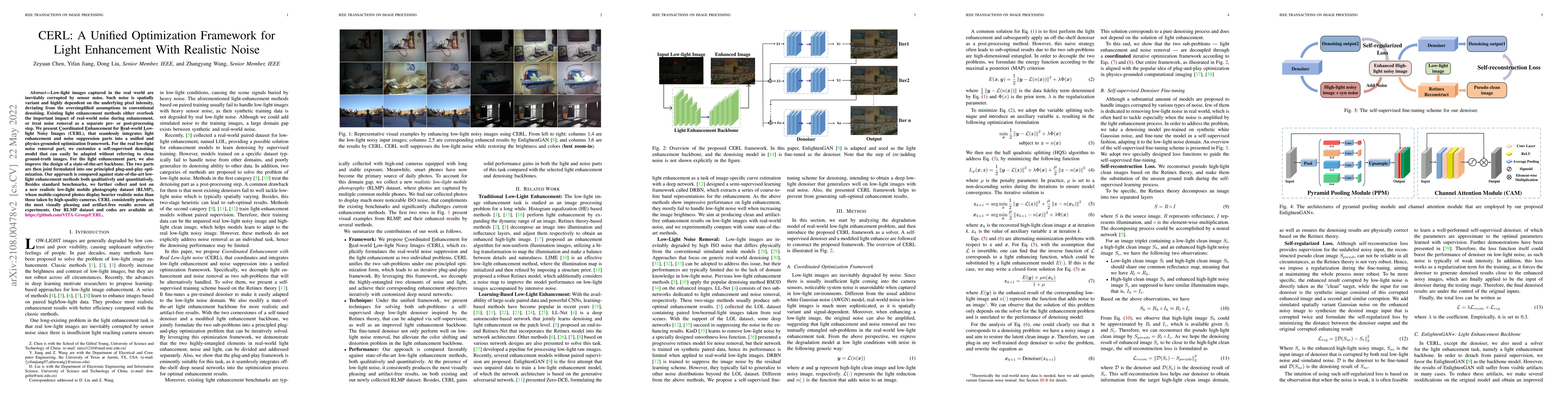 Thumbnail for CERL: A Unified Optimization Framework for Light Enhancement with
  Realistic Noise