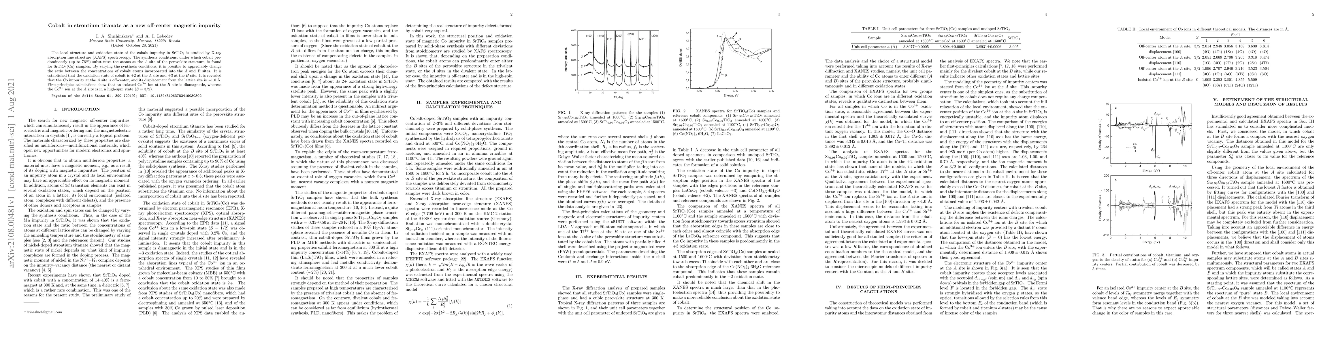 Thumbnail for Cobalt in strontium titanate as a new off-center magnetic impurity