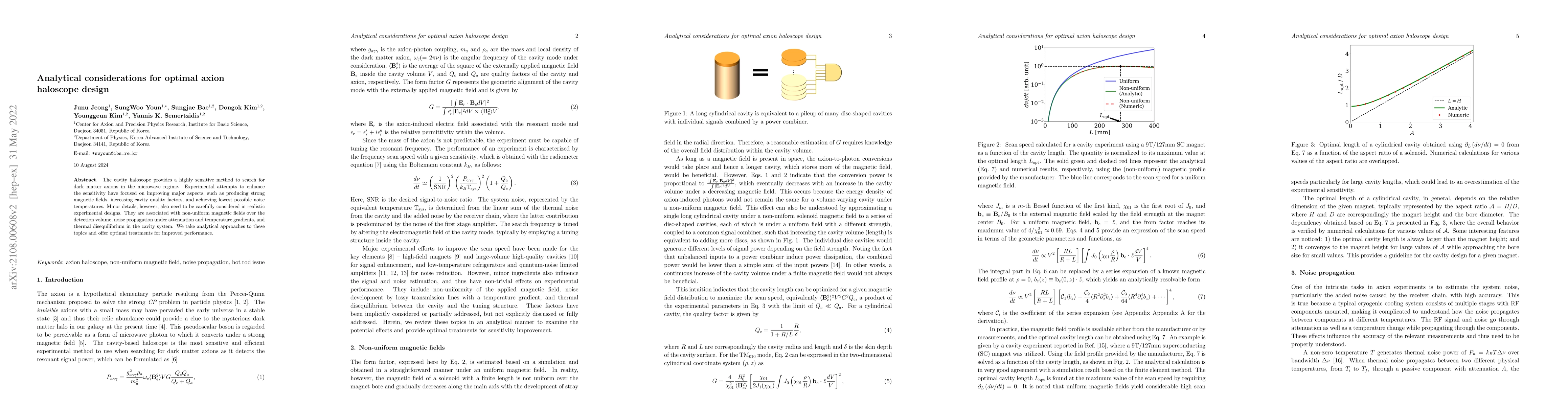 Thumbnail for Analytical considerations for optimal axion haloscope design
