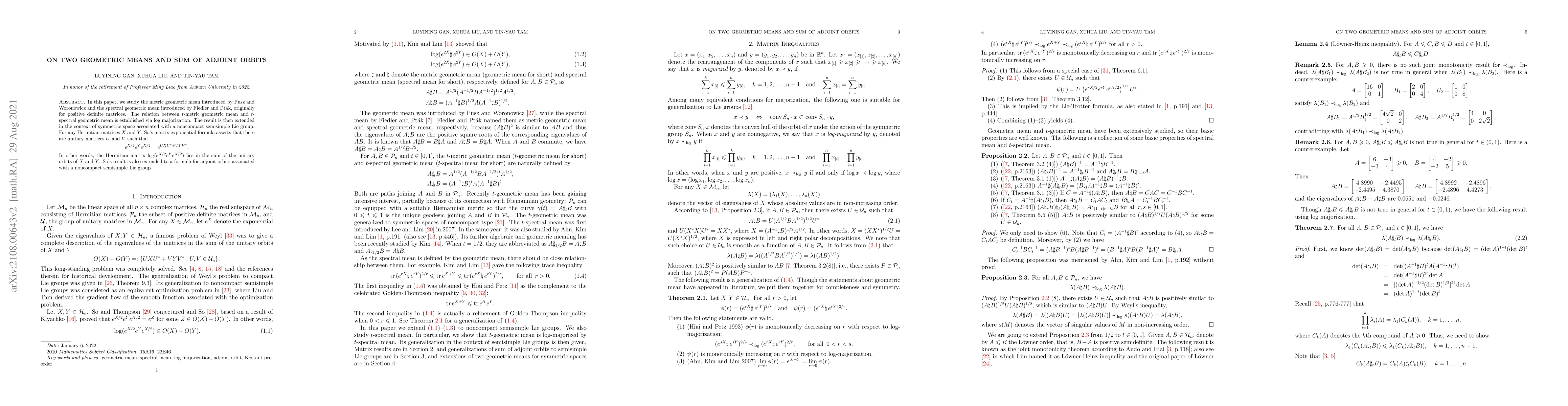 Thumbnail for On two geometric means and sum of adjoint orbits