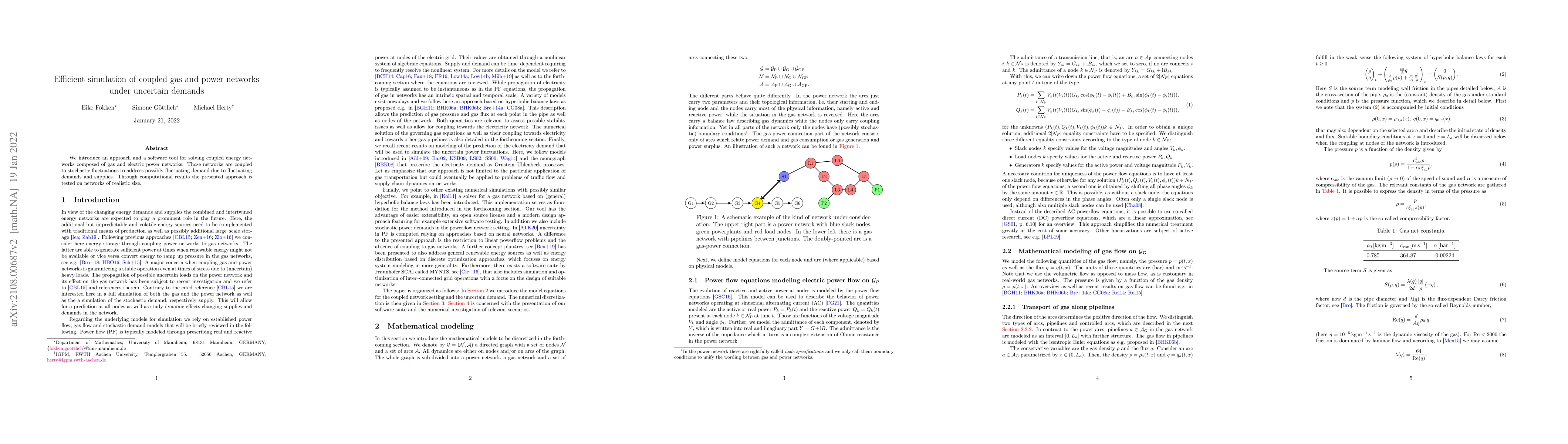 Thumbnail for Efficient simulation of coupled gas and power networks under uncertain
  demands