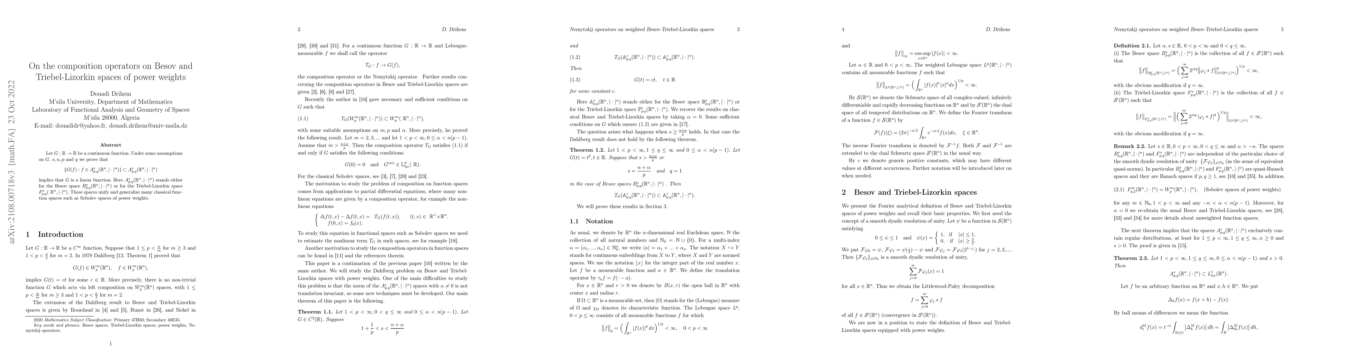 Thumbnail for On the composition operators on Besov and Triebel-Lizorkin spaces of
  power weights