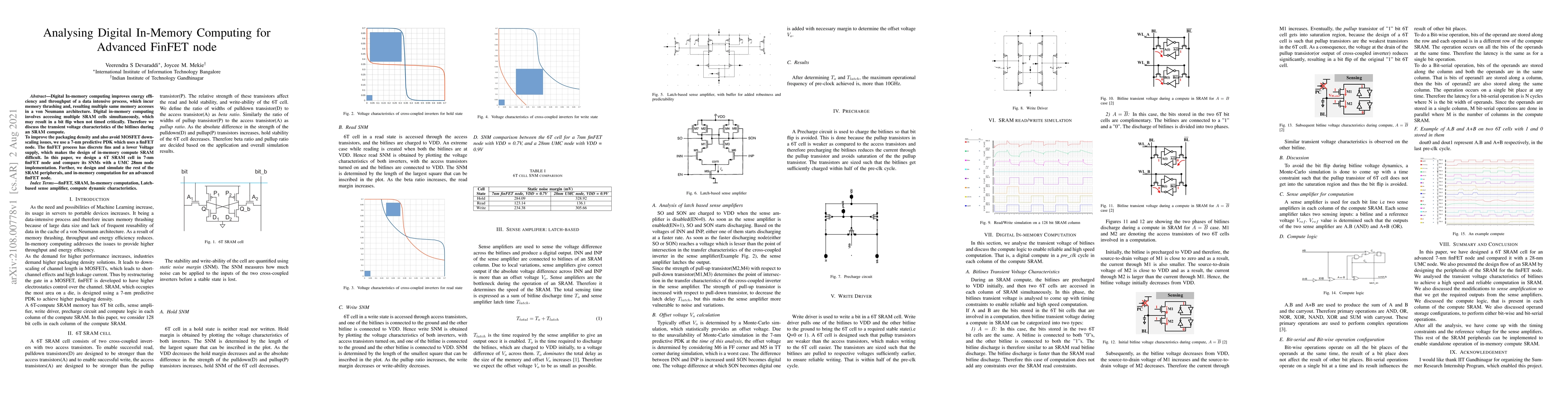 Thumbnail for Analysing digital in-memory computing for advanced finFET node
