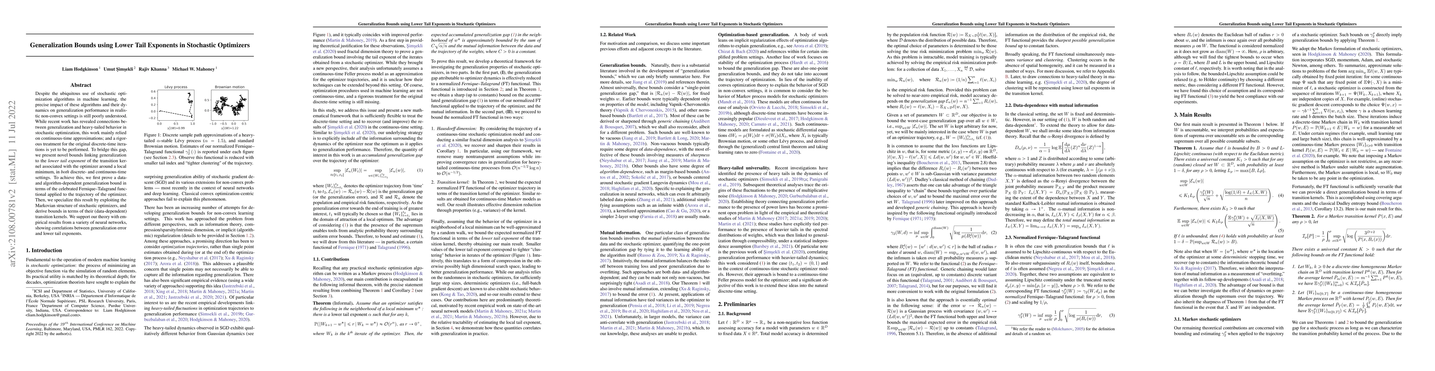 Thumbnail for Generalization Bounds using Lower Tail Exponents in Stochastic
  Optimizers