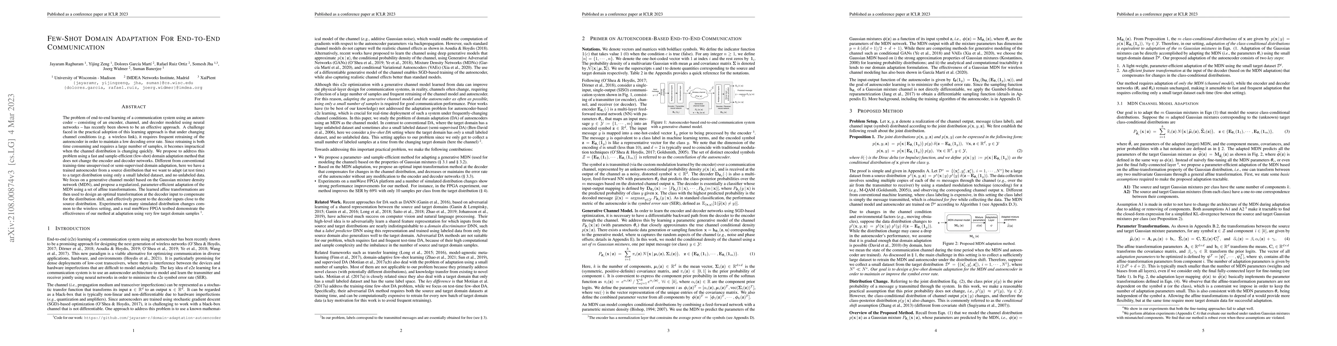 Thumbnail for Few-Shot Domain Adaptation For End-to-End Communication