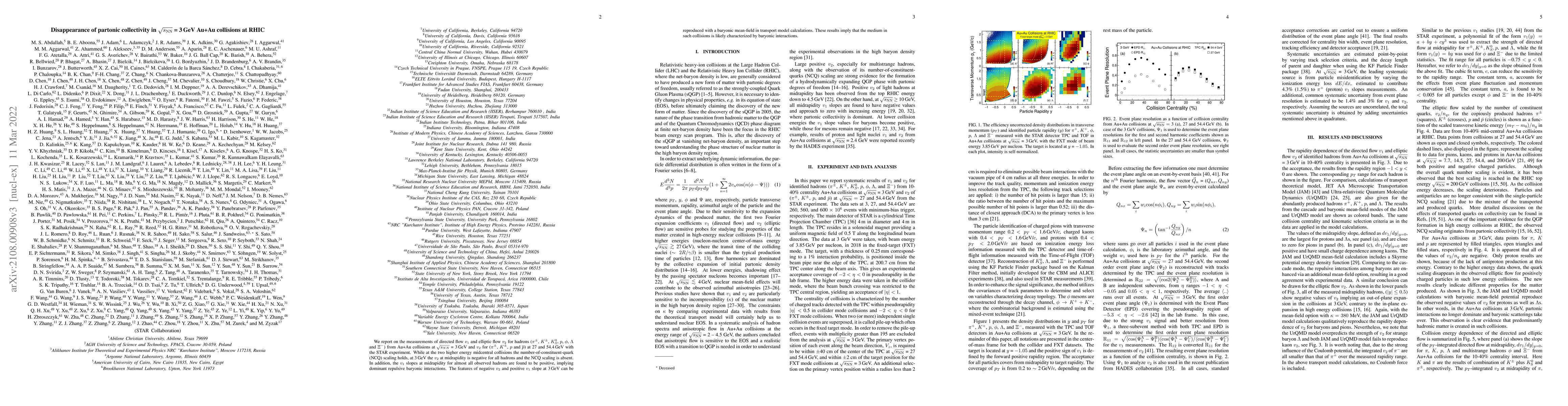 Thumbnail for Disappearance of partonic collectivity in $\sqrt{s_{NN}}$ = 3 GeV Au+Au
  collisions at RHIC