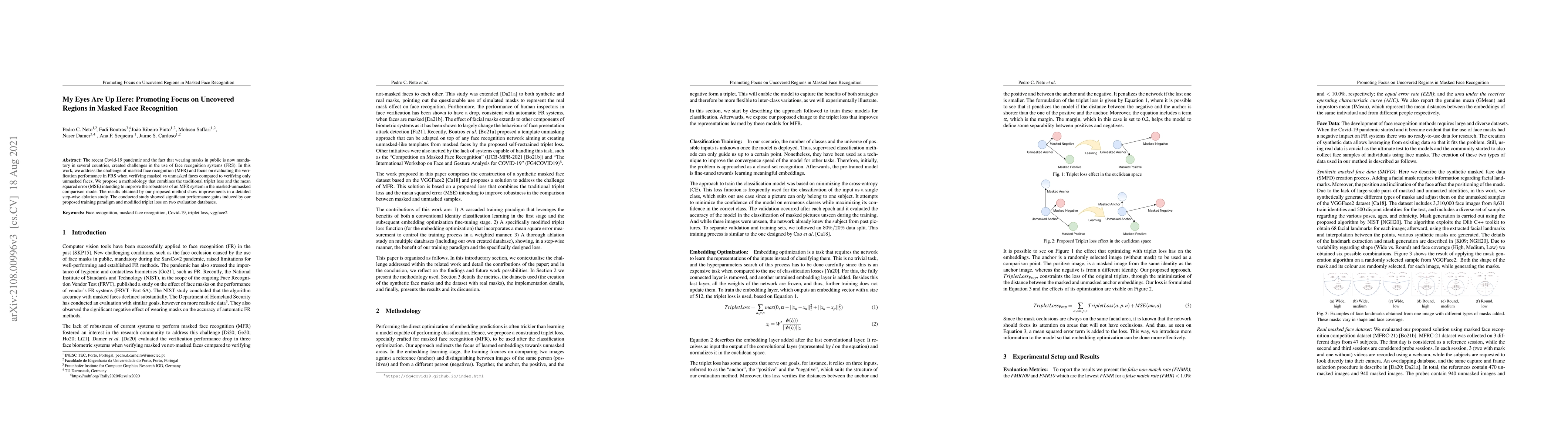 Thumbnail for My Eyes Are Up Here: Promoting Focus on Uncovered Regions in Masked Face
  Recognition