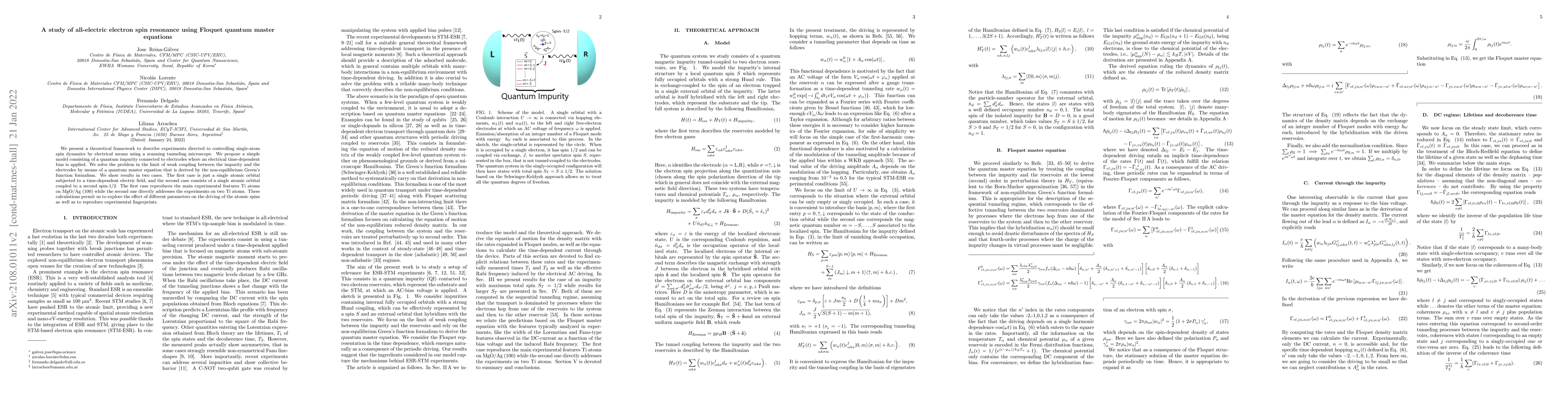 Thumbnail for A study of all-electric electron spin resonance using Floquet quantum
  master equations