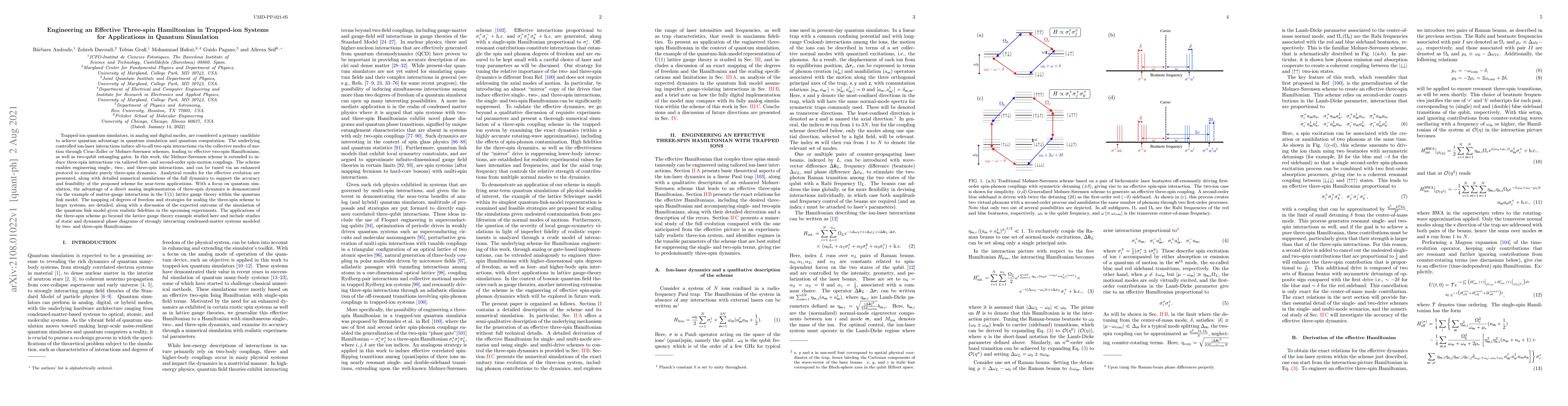 Thumbnail for Engineering an Effective Three-spin Hamiltonian in Trapped-ion Systems
  for Applications in Quantum Simulation