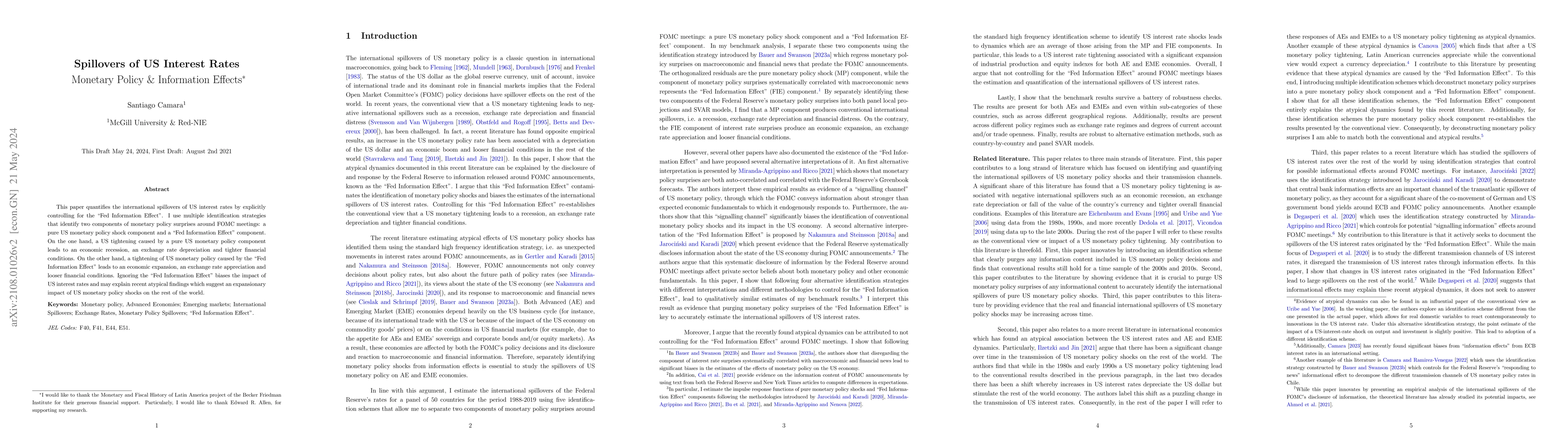 Thumbnail for US Spillovers of US Monetary Policy: Information effects & Financial
  Flows