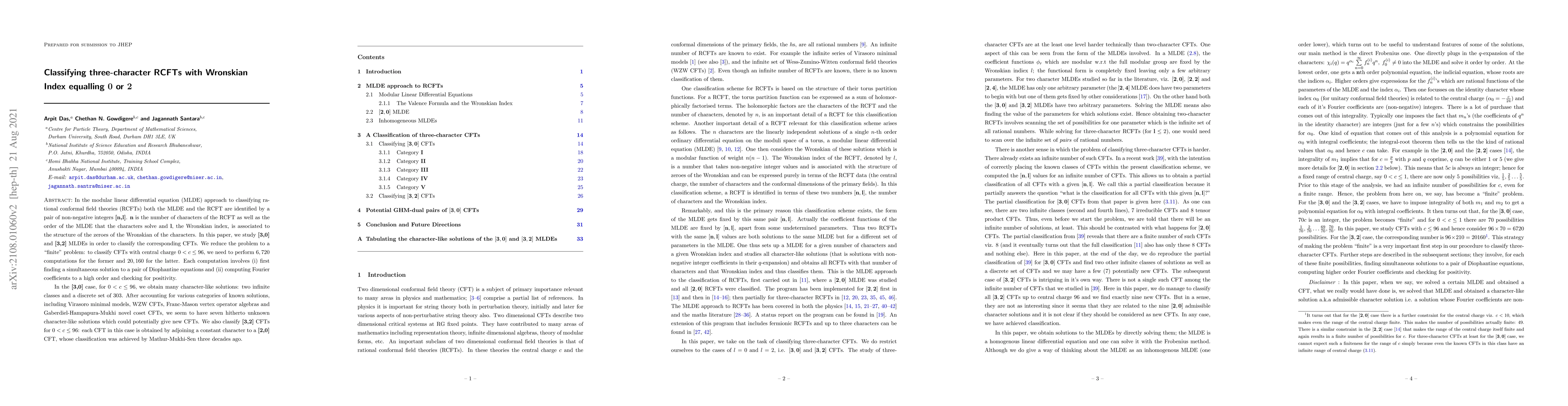 Thumbnail for Classifying three-character RCFTs with Wronskian Index equalling
  $\mathbf{0}$ or $\mathbf{2}$