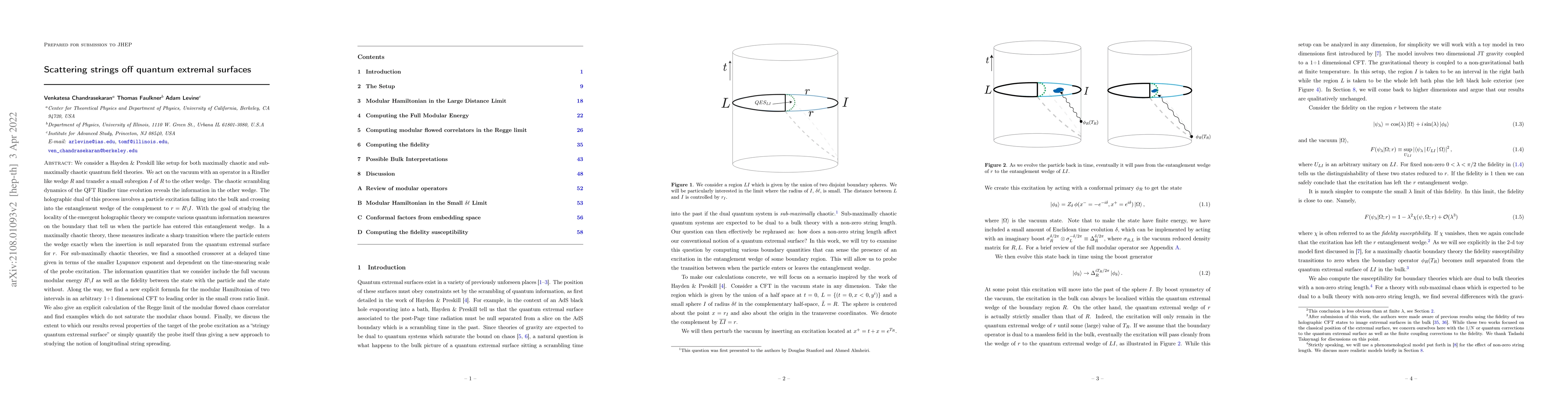 Thumbnail for Scattering strings off quantum extremal surfaces