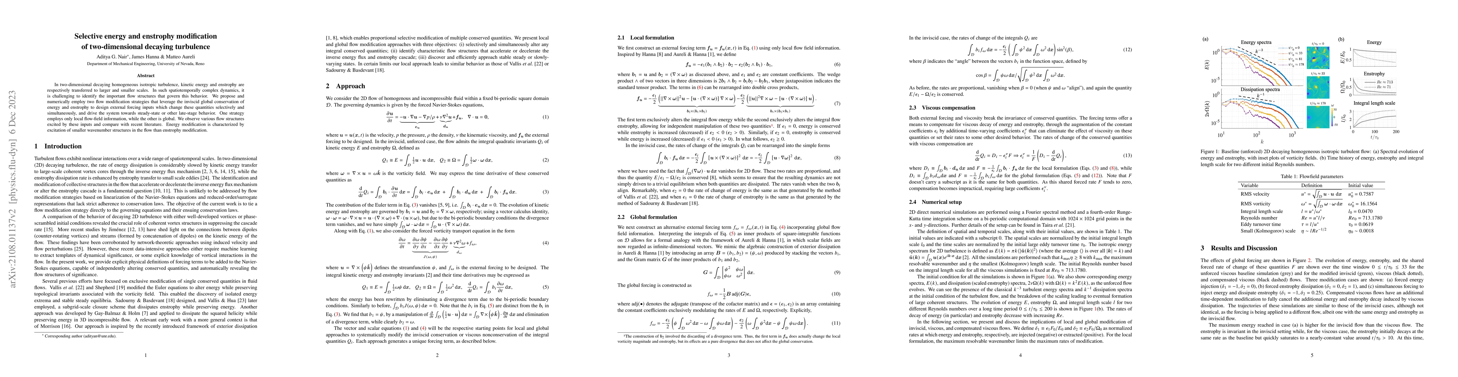 Thumbnail for Selective energy and enstrophy modification of two-dimensional decaying
  turbulence