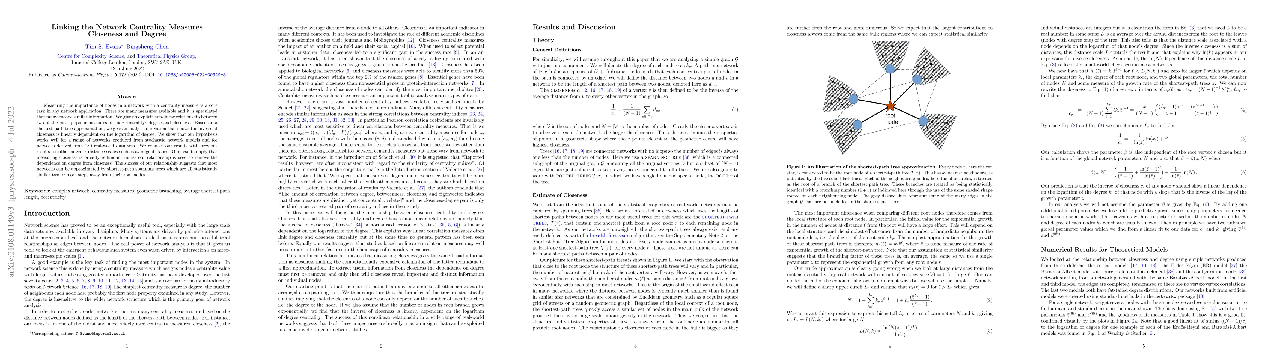 Thumbnail for Linking the Network Centrality Measures Closeness and Degree