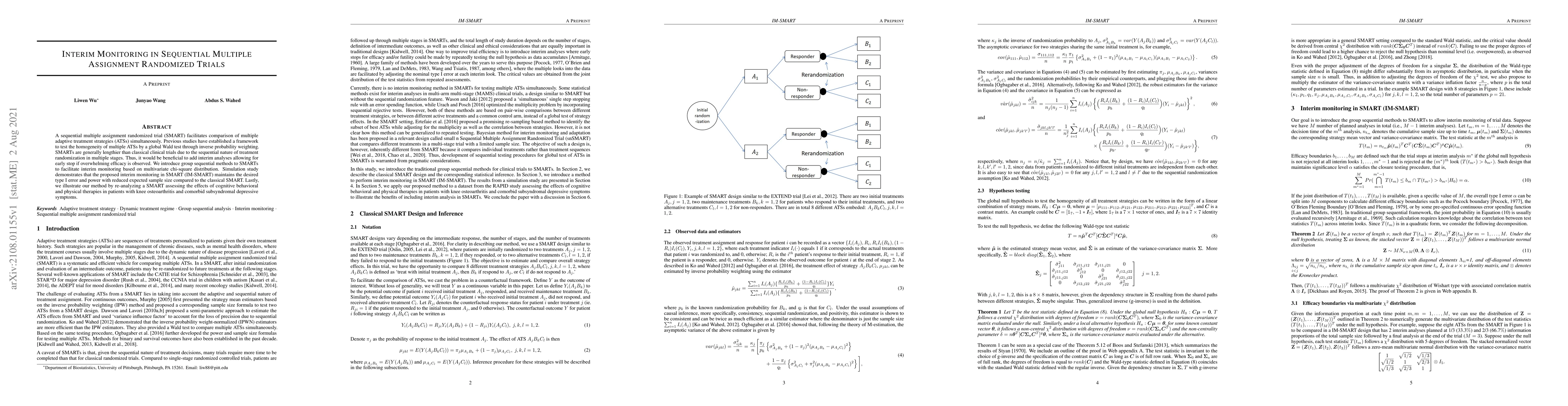 Thumbnail for Interim Monitoring in Sequential Multiple Assignment Randomized Trials