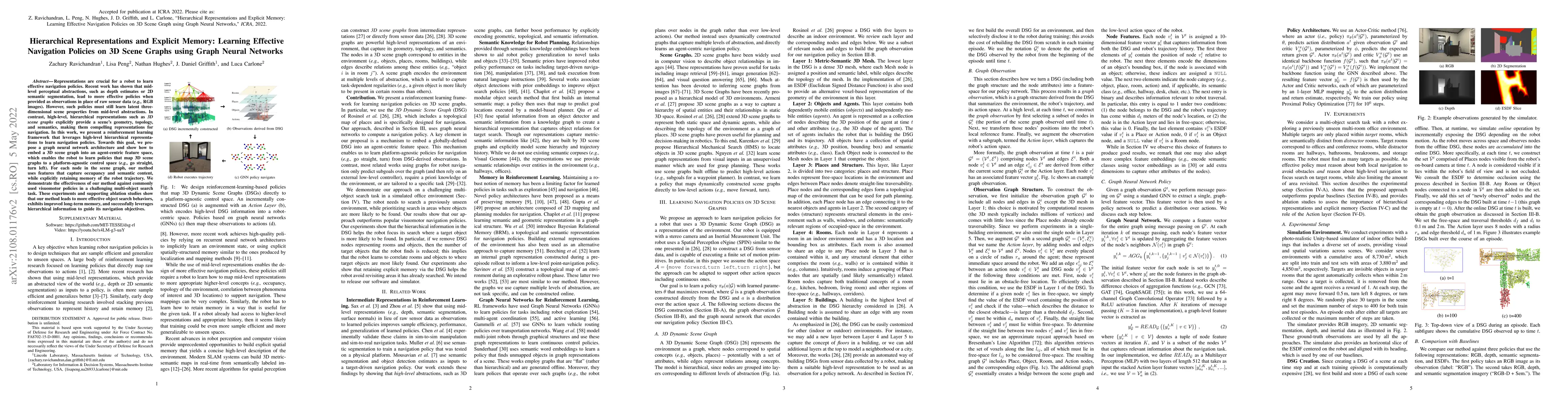 Thumbnail for Hierarchical Representations and Explicit Memory: Learning Effective
  Navigation Policies on 3D Scene Graphs using Graph Neural Networks