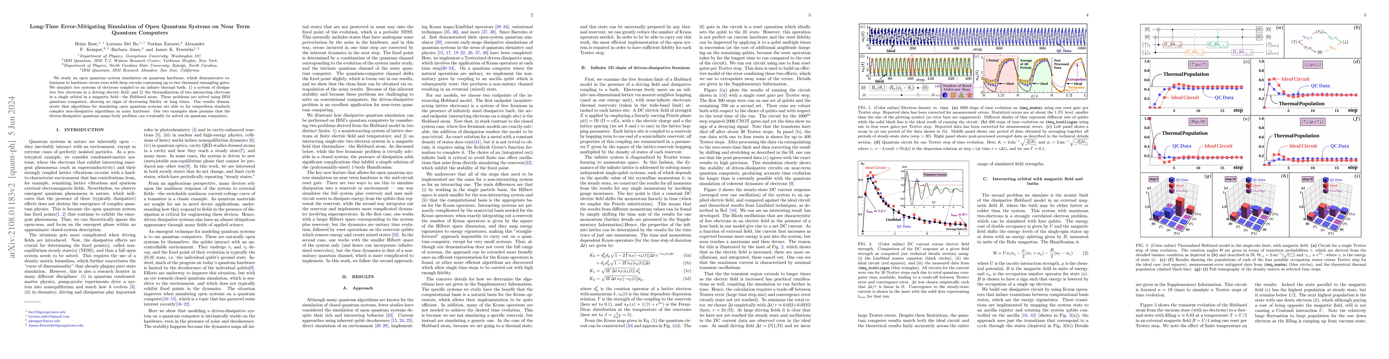 Thumbnail for Long-Time Error-Mitigating Simulation of Open Quantum Systems on Near
  Term Quantum Computers