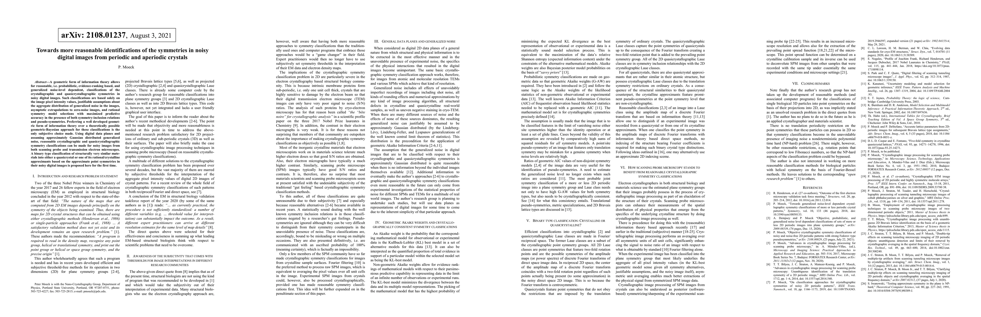 Thumbnail for Towards more reasonable identifications of the symmetries in noisy
  digital images from periodic and aperiodic crystals