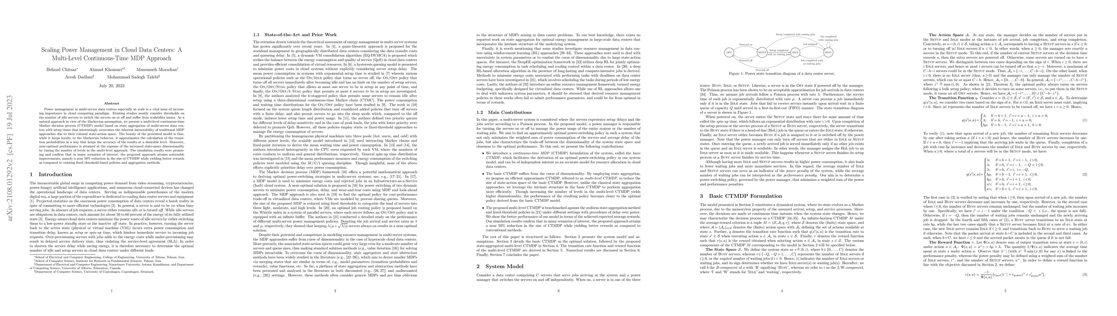 Thumbnail for Scaling Power Management in Cloud Data Centers: A Multi-Level
  Continuous-Time MDP Approach