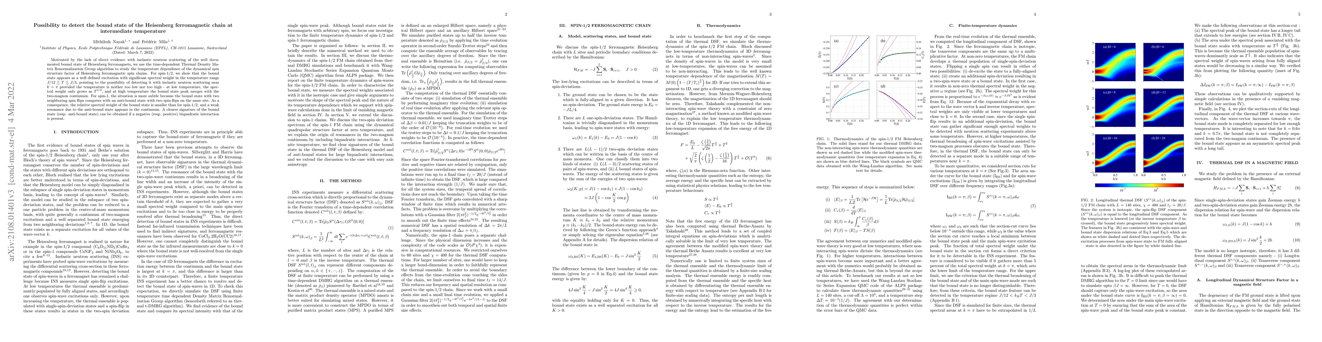 Thumbnail for Possibility to detect the bound state of the Heisenberg ferromagnetic
  chain at intermediate temperature