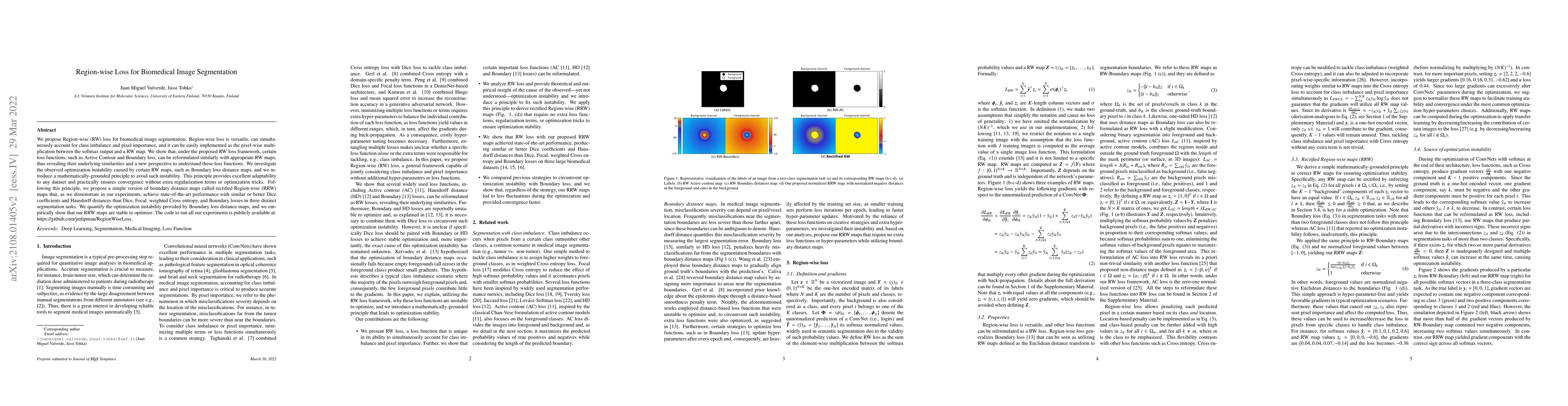 Thumbnail for Region-wise Loss for Biomedical Image Segmentation