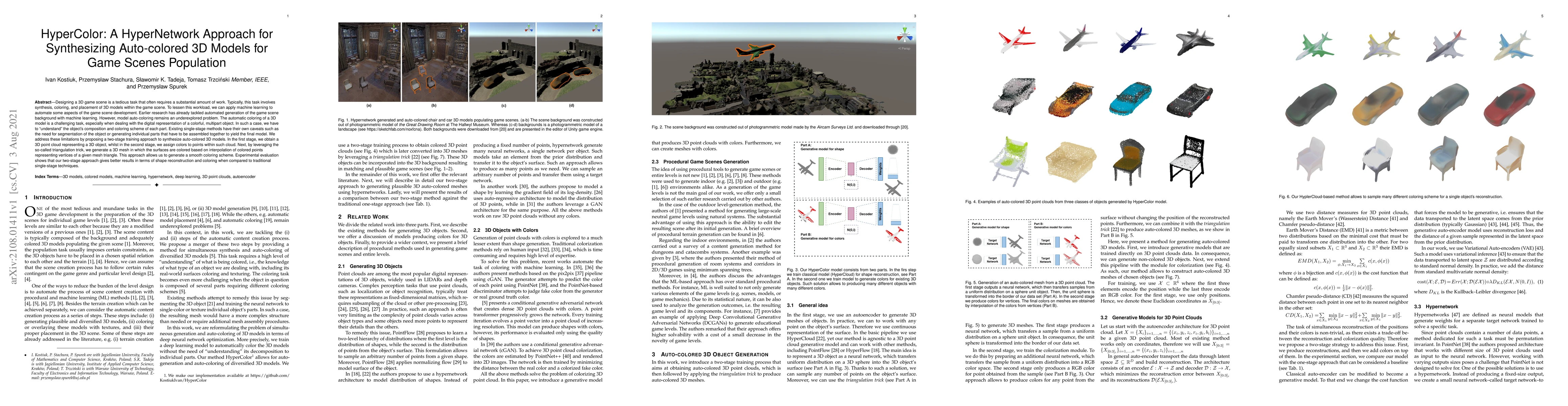 Thumbnail for HyperColor: A HyperNetwork Approach for Synthesizing Auto-colored 3D
  Models for Game Scenes Population