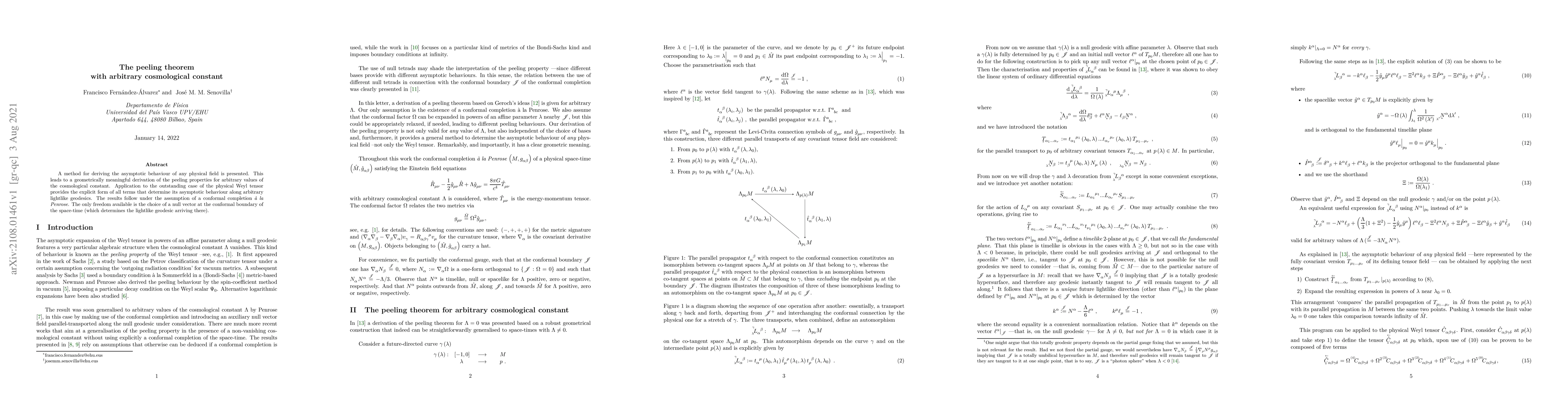 Thumbnail for The peeling theorem with arbitrary cosmological constant