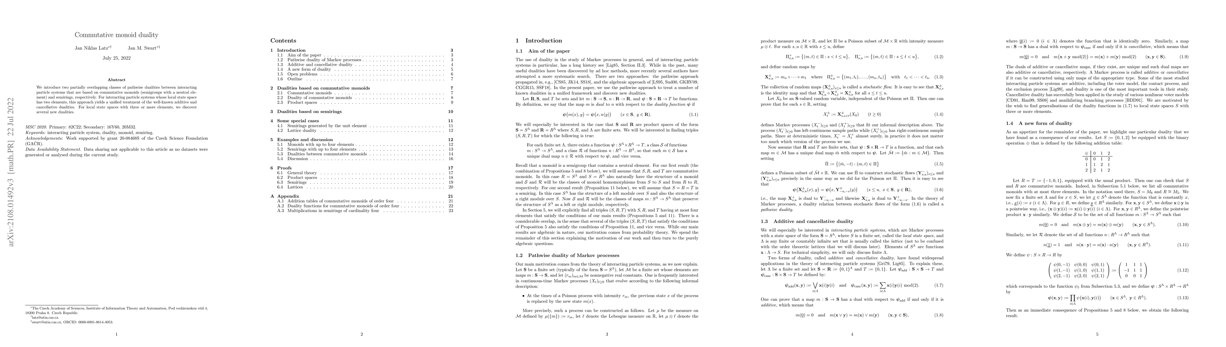 Thumbnail for Commutative monoid duality
