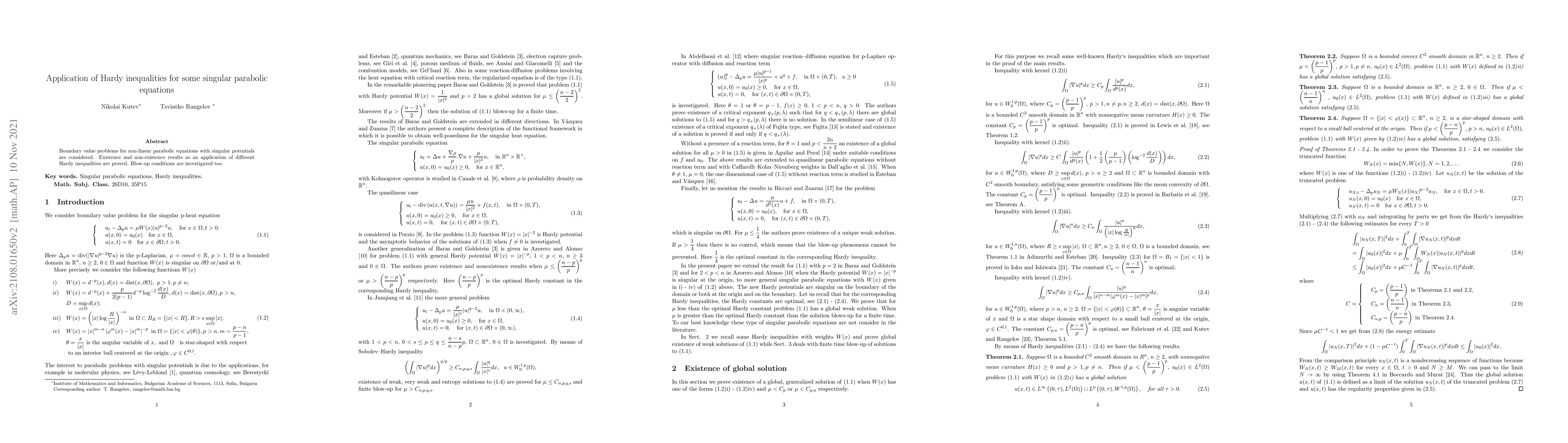 Thumbnail for Application of Hardy inequalities for some singular parabolic equations