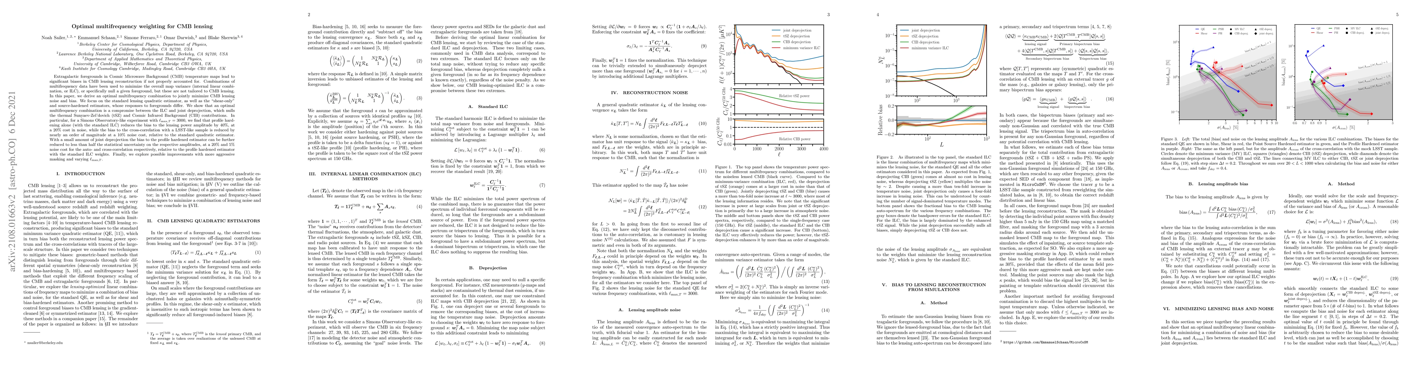 Thumbnail for Optimal multifrequency weighting for CMB lensing