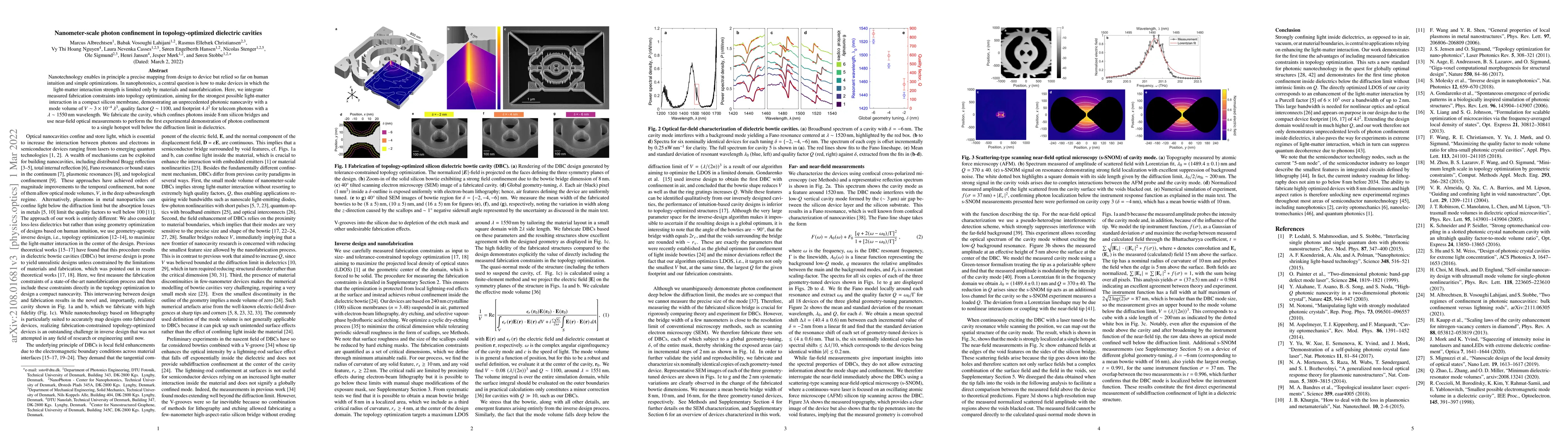 Thumbnail for Nanometer-scale photon confinement in topology-optimized dielectric
  cavities